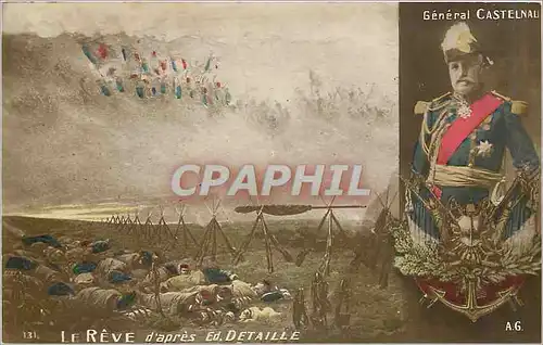 Cartes postales Le reve d'apres ed Detaille General Castelnau