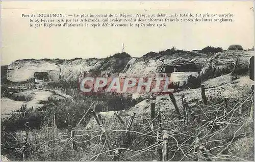 Ansichtskarte AK Fort de Douaumont  le plus de la region  resque au debut de la bataille fut pris par surprise