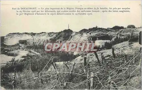 Cartes postales Fort de Douaumont  le plus de la region  resque au debut de la bataille fut pris par surprise