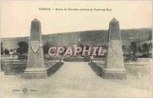 Ansichtskarte AK Verdun Entr�e du cimetiere militaire du Faubourg Pve