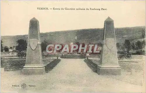Cartes postales Verdun Entr�e du cimetiere militaire du Faubourg Pve