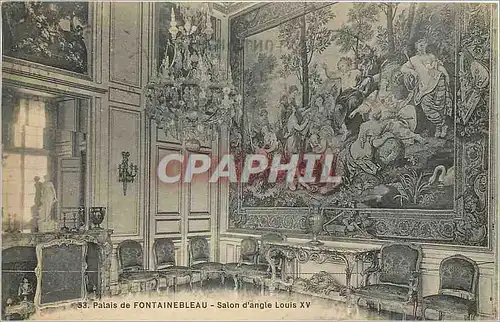 Cartes postales Palais de fontainebleau Salon d' angle louis XV