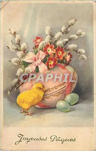 Cartes postales V�ux Poussin �ufs