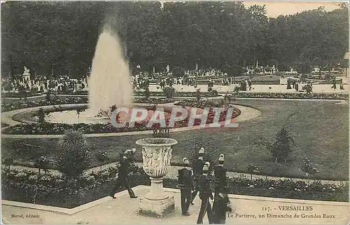 Cartes postales Versailles Le Partere un dimanche de grandes Eaux