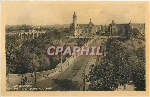 Cartes postales Luxembourg avenue et pont Adolphe
