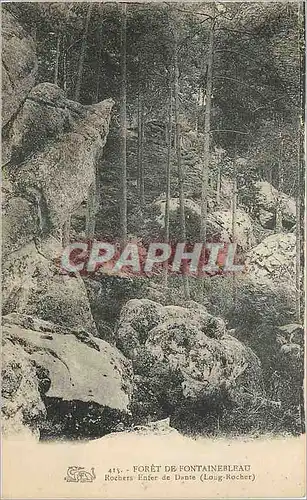Cartes postales Foret de fontainebleau rochers Enfer de Dante