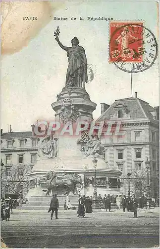 Cartes postales Statue de la republique Paris