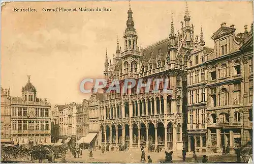 Cartes postales Bruxelles grand Place et maison du Roi