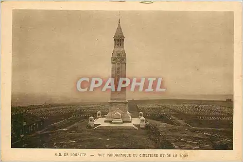 Cartes postales MD de Lorette vue panoramique du cimetiere et de la tour