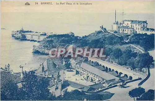 Ansichtskarte AK Biarritz le port vieux et le Semaphore