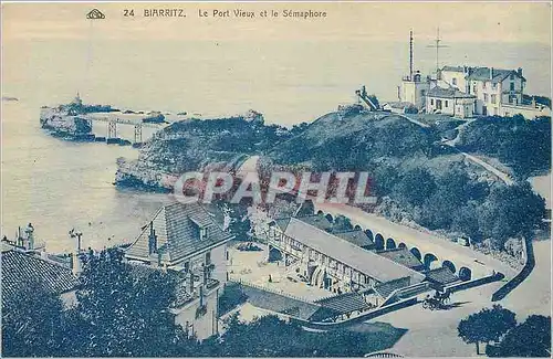 Ansichtskarte AK Biarritz le port vieux et le Semaphore