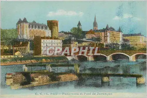 Cartes postales Pau panrama etpont de Jurancon