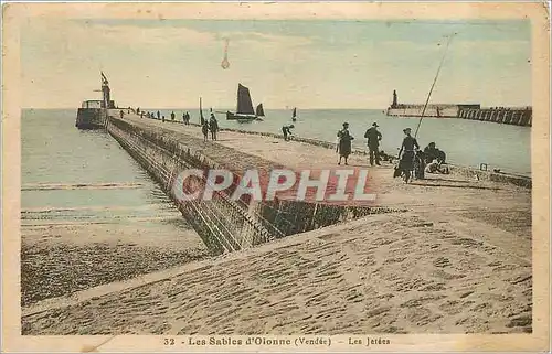 Cartes postales Les sables d'olonne vendee les jetees