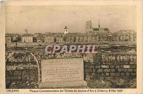 Cartes postales Orleans Plque Commemortive de l'Entr�e de Jeanne d'Arc a Orleans 8 mai 1429