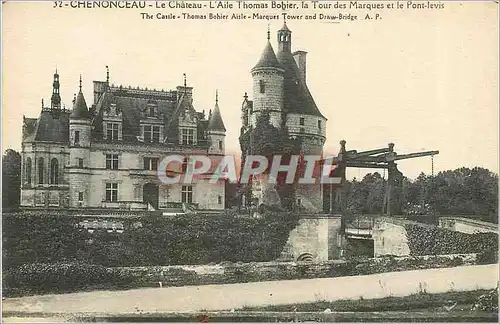 Ansichtskarte AK Chenonceau Le Chateau Aile Thomas Bohier La Tour des Marques et le Pont Levis