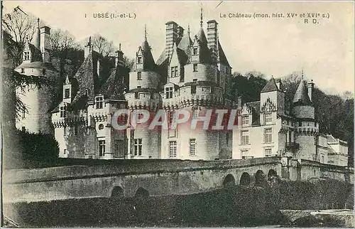 Cartes postales Usse I et L le chateau mon hist Xve s RD
