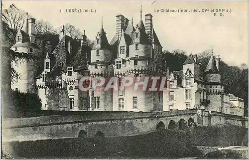 Cartes postales Usse I et L le chateau mon hist Xve s RD