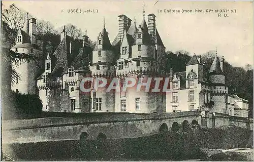 Cartes postales Usse I et L le chateau mon hist Xve s RD