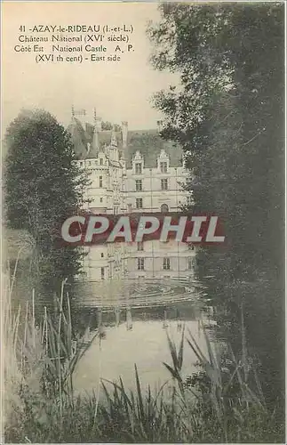 Ansichtskarte AK Azay le Rideau I et L Le chateau National mon hist XVI es Cote Est