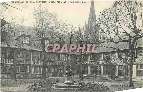 Cartes postales Institution de melle guitton a Rouen Aitre Saint Maclou