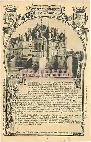 Cartes postales Collections historique des chateaux de france