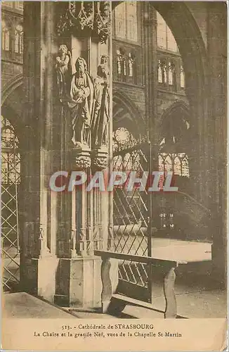 Ansichtskarte AK Cathedrale de Strasbourg La Chaire et la grande nef Vues de la Chapelle St Martin