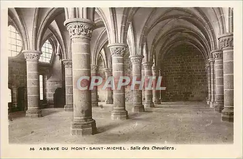 Cartes postales Abbaye du Mont St Michel Salle des Chevaliers