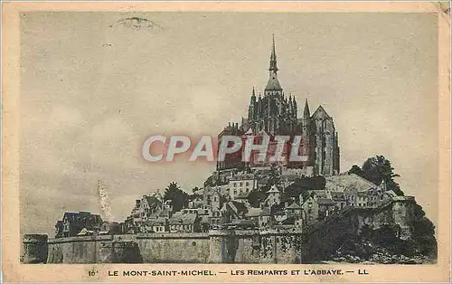 Ansichtskarte AK Le Mont S Michel s remparts et les Abbaye