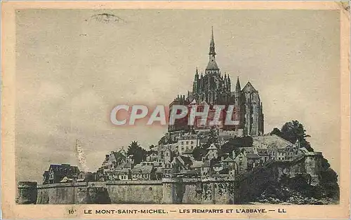 Cartes postales Le Mont S Michel s remparts et les Abbaye