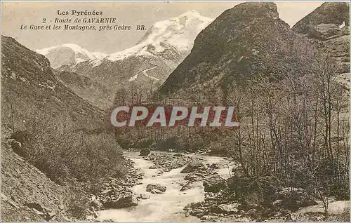 Cartes postales Les Pyrenees route de gavarne Le gve et les montagnes pres gedre