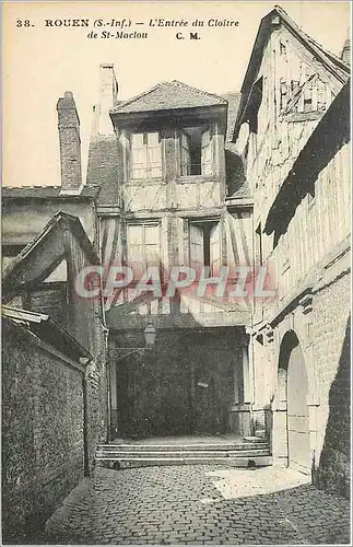 Cartes postales Rouen S Inf L'Entr�e du cloitre de St maclou