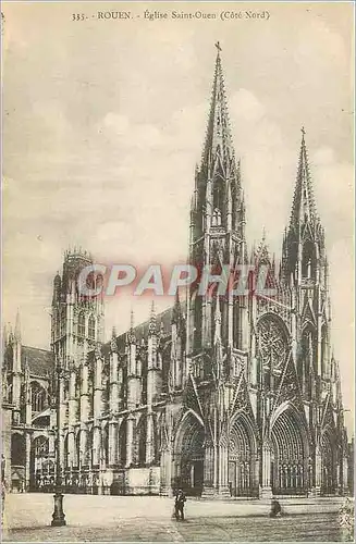 Cartes postales Rouen eglise Saint Ouen Cote Nord