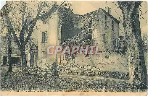 Cartes postales Les ruines de la grande Guerre Verdun maison du pape Jules N