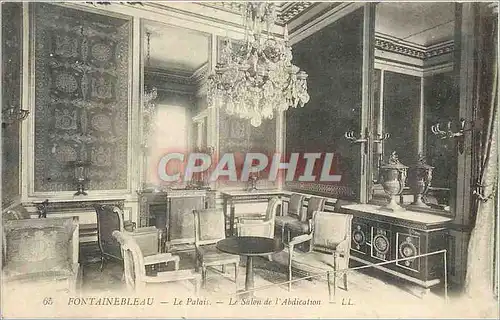 Ansichtskarte AK Fontainebleau le palais le salon de l'Abdication