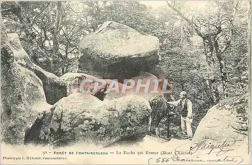 Ansichtskarte AK Foret de Fontainebleau  la Roche qui Remue Mont Chauvet