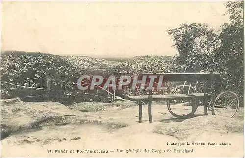 Cartes postales Foret de Fontainebleau vu generale des Gorges de Franchard Velo Cycle