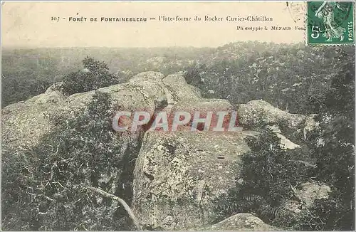 Ansichtskarte AK Fontainebleau Plate forme du Rocher Cuvier Chatillon