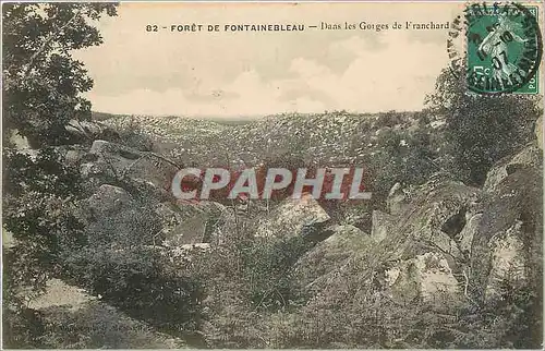 Ansichtskarte AK Foret de Fonainebleau Dans les Gorges de Francahard