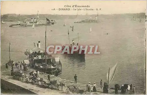 Cartes postales Dinard La cale l'escadre Bateaux