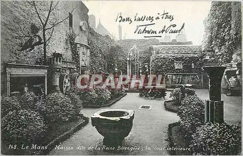 Cartes postales le mans maison dite de la Reine Berengere la cour interieure