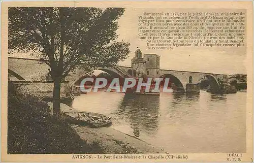 Cartes postales Avignon le pont Saint Beneret et la Chapelle XIIe siecle