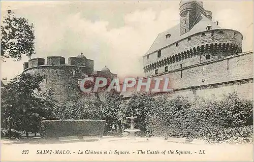 Cartes postales Saint malo Le chateau et le Square