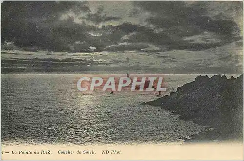 Ansichtskarte AK La Pointe du Raz coucher de soleil