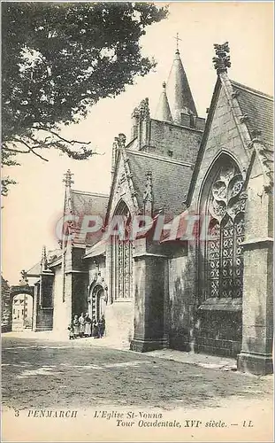 Cartes postales Penmarch l'Eglise St Nonna tour Occidentale XVI e siecle