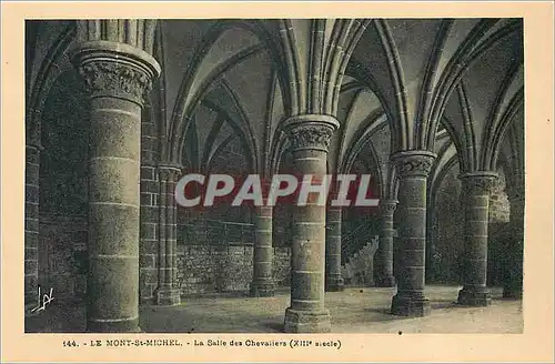 Cartes postales Le Mont Saint Michel la salle des chevaliers XIIIesiecle