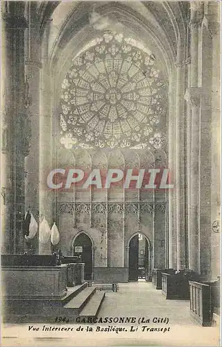 Ansichtskarte AK carcassone la cite vue interieur de la Basilique Le transept