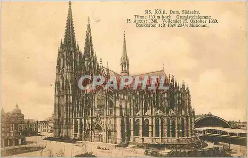 Cartes postales Koln Dom Siidseite