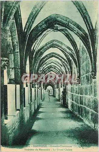 Cartes postales Dauphine Grande Chartreuse Interieur de monastere Le Grand Cloitre