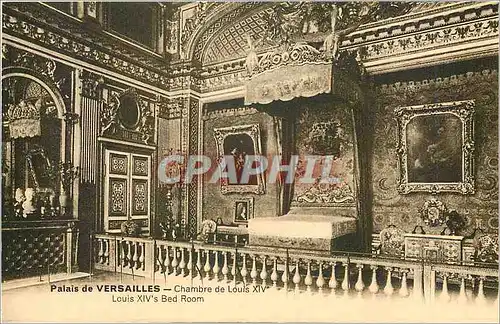 Cartes postales Palais de Versailles Chambre de Louis XIVe