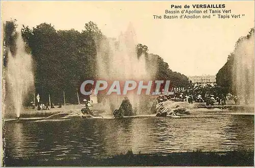 Ansichtskarte AK Parc de Versailles Bassin dApollon et Tapis Vert